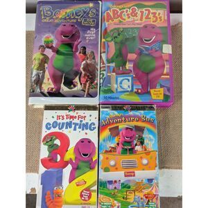 Vintage Y2K Barney Children's VHS Tapes Bundle